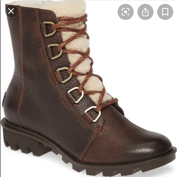 Sorel Phoenix Genuine Shearling Lined Boots Size 6 - Picture 6 of 6
